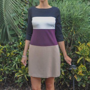 White House|Black Market Color Block Midi Dress 0P